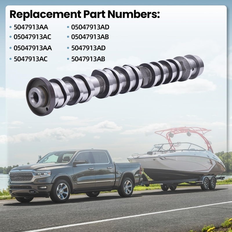 FuseRish 5047913AD Right Side Intake Camshaft Compatible with Dodge Durango Chrysler Jeep Ram 1500 3.6L 2016-2024, Replacement Part Numbers: 5047913AC 5047913AB 5047913AA - Image 2